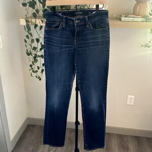 Lucky Brand Sweet Straight Jeans Women 8/29 Dark Wash Mid Rise 31" Inseam
